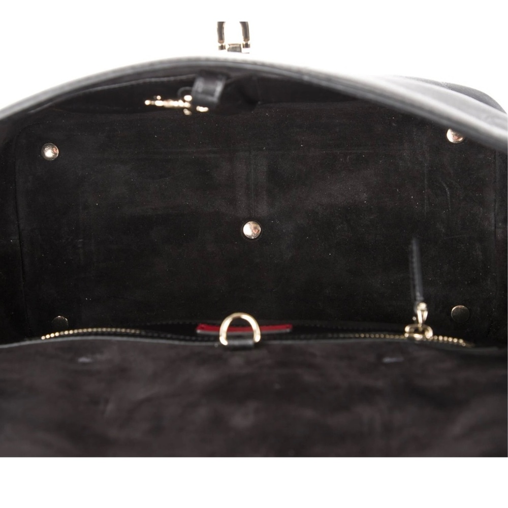 Valentino Garavani Black Leather Studded Crossbody/Shoulder Bag - Picture 3 of 5